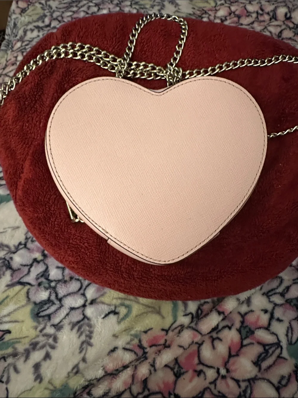 Kate Spade Love Shack Mini Heart Crossbody Light Pink Like New